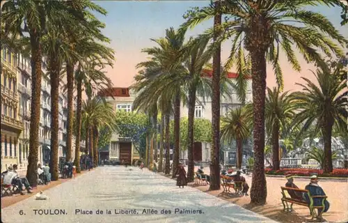 Toulon Place Liberte Allee Palmiers *