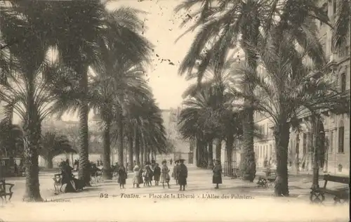 Toulon Place Liberte Allee Palmiers x