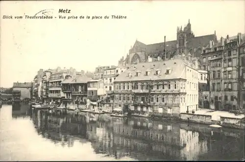 ww70728 Metz Moselle Lothringen Metz Theaterstaden Place Theatre x Kategorie. Metz Alte Ansichtskarten