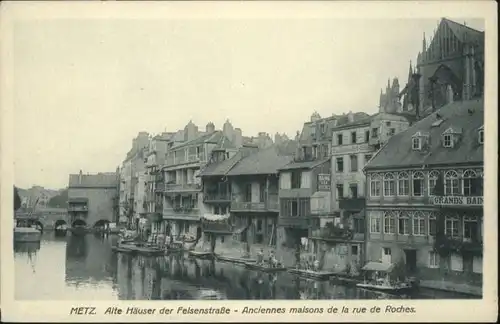 ww70775 Metz Moselle Lothringen Metz Felsenstrasse Maison Rue Roches * Kategorie. Metz Alte Ansichtskarten