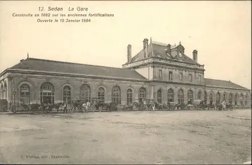 Sedan Gare Bahnhof Kutsche Pferd *