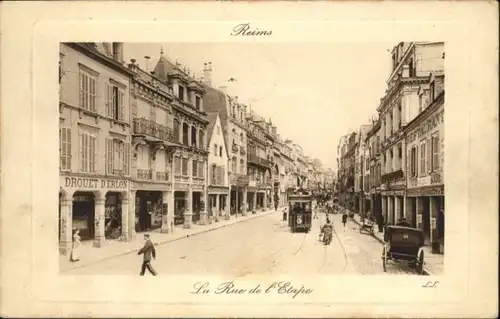 Reims Strassenbahn Rue Etape x