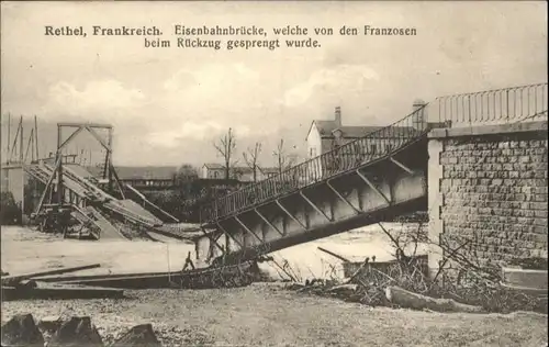 Rethel Eisenbahnbruecke Zerstoerung *