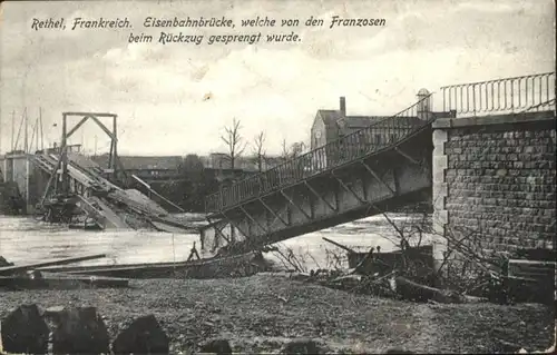 Rethel Eisenbahnbruecke Zerstoerung x