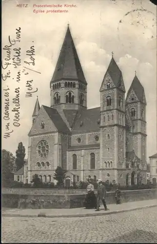 ww80384 Metz Moselle Lothringen Metz Eglise protestante x Kategorie. Metz Alte Ansichtskarten