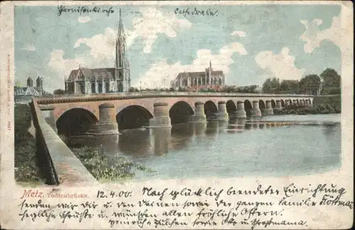 ww80399 Metz Moselle Lothringen Metz Todtenbruecke   x Kategorie. Metz Alte Ansichtskarten