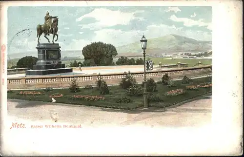 ww80438 Metz Moselle Lothringen Metz Kaiser Wilhelm Denkmal x Kategorie. Metz Alte Ansichtskarten