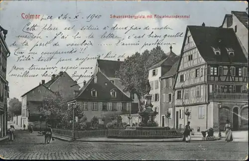 Colmar Schwarzenbergplatz Roesselmann Denkmal  x