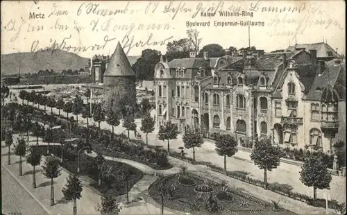 ww80948 Metz Moselle Lothringen Metz Kaiser Wilhelm Ring Boulevard Empereur Guillaume x Kategorie. Metz Alte Ansichtskarten