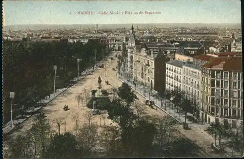 Madrid Calle Alcala Estatua Espartero x