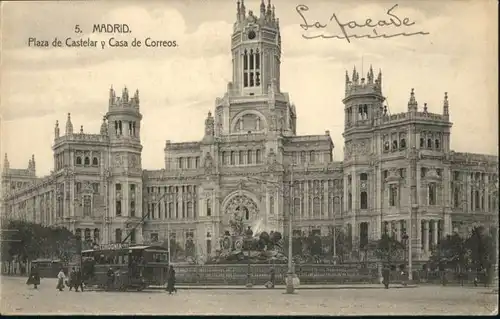 Madrid Strassenbahn Plaza Castelar Casa Correos *