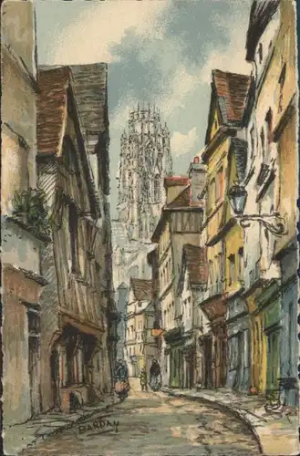 Rouen Kuenstler Barday La Rue Damiette *