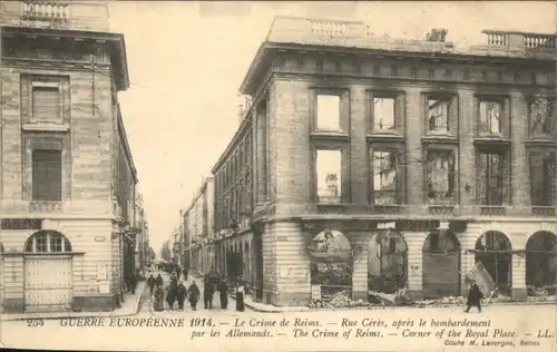 Reims Guerre Europeenne Rue Ceres *