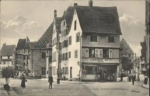 Colmar Elsass Schwendibrunnen Seilerei J. Benjamin Goetz *