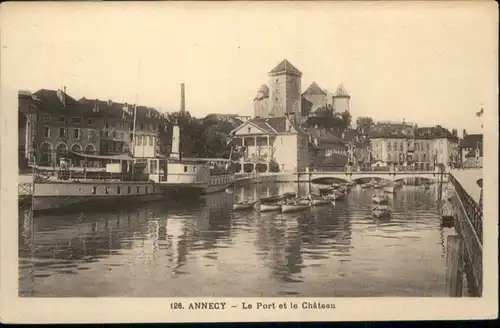 ww86475 Annecy Haute-Savoie Annecy Le Port Le Chateau * Kategorie. Annecy Alte Ansichtskarten