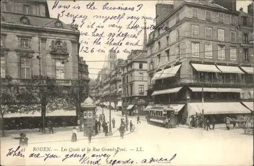 Rouen Les Quais la Rue Grand-Pont x