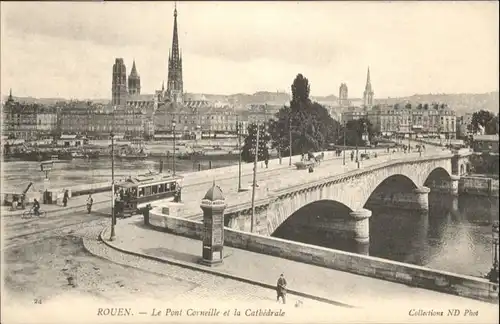 Rouen Le Pont Corneille la Cathedrale *