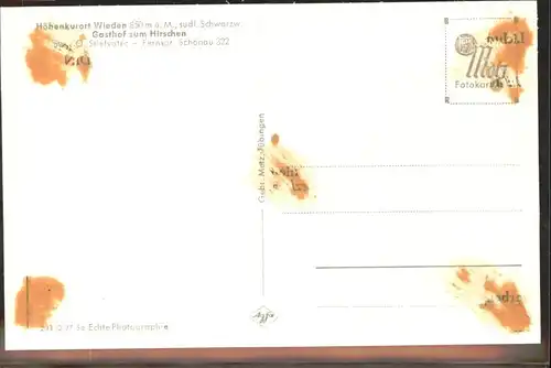 Wieden Schwarzwald Schoenau Gasthof zum Hirschen VW Kaefer *