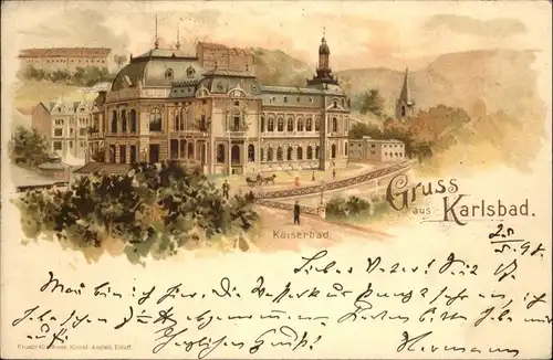 Karlsbad Boehmen Kaiserbad x