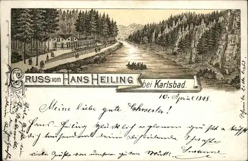 Karlsbad Boehmen Hans Heiling Boot x