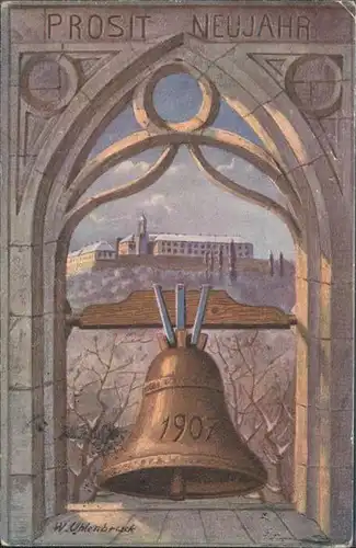 Bruenn Brno Neujahrskarte 1907 / Brno /Brno-mesto