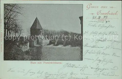 Osnabrueck Hase mit Pernickelturm Kat. Osnabrueck