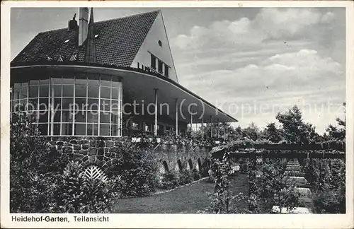 Brackwede Westfalen Garten vom Restaurant u.Cafe "Heidehof" in Senne Kat. Bielefeld