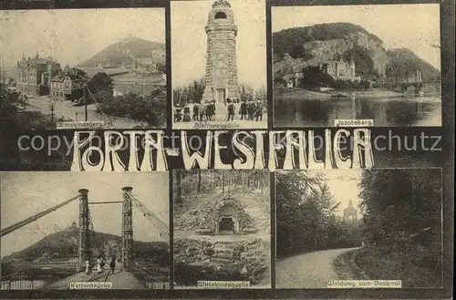 Porta Westfalica Kettenbruecke u.Jacobsberg Kat. Porta Westfalica