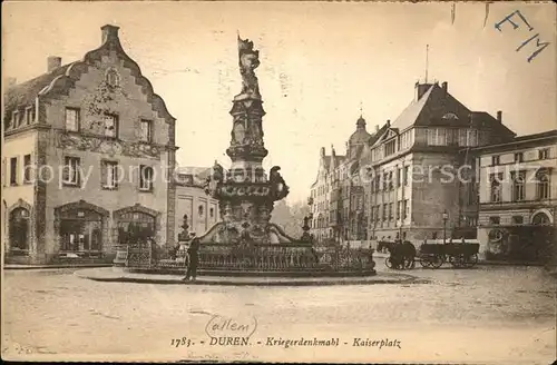 Dueren Rheinland Kriegerdenkmal u.Kaiserplatz Kat. Dueren