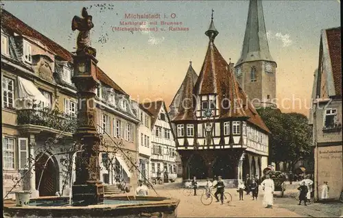 Michelstadt Marktplatz u.Rathaus Kat. Michelstadt