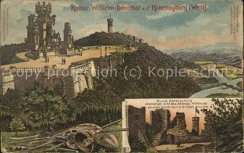 Hohensyburg Kaiser Wilhelm Denkmal Kat. Dortmund