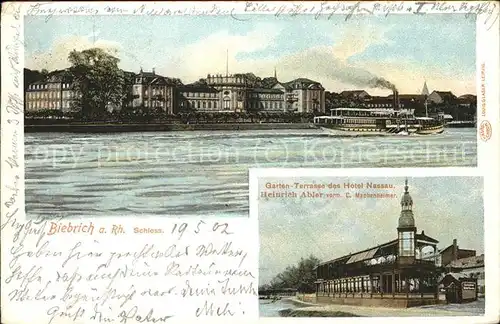 Biebrich Wiesbaden Schloss u.Hotel Nassau / Wiesbaden /Wiesbaden Stadtkreis