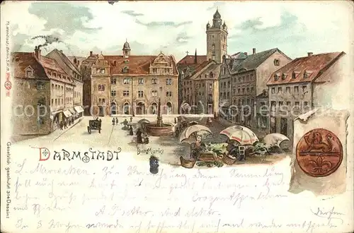 Darmstadt Markt Kat. Darmstadt