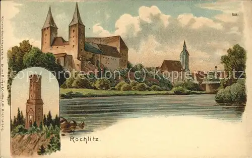 Rochlitz Sachsen mit Schloss Kat. Rochlitz