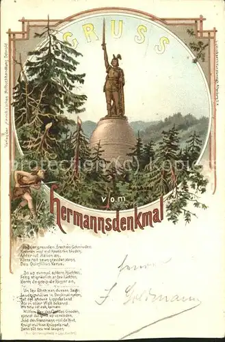 wx76994 Hermannsdenkmal Hermannsdenkmal Kategorie. Detmold Alte Ansichtskarten