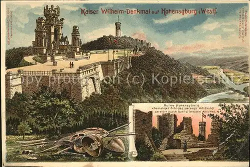 Hohensyburg Kaiser Wilhelm Denkmal Kat. Dortmund