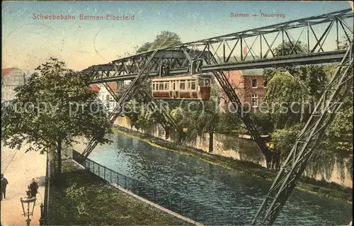 Barmen Wuppertal Schwebebahn Barmen Elberfeld Kat. Wuppertal