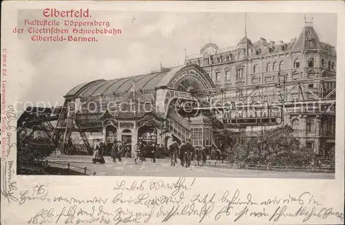 Elberfeld Wuppertal Schwebebahn Haltestelle Doeppersberg / Wuppertal /Wuppertal Stadtkreis