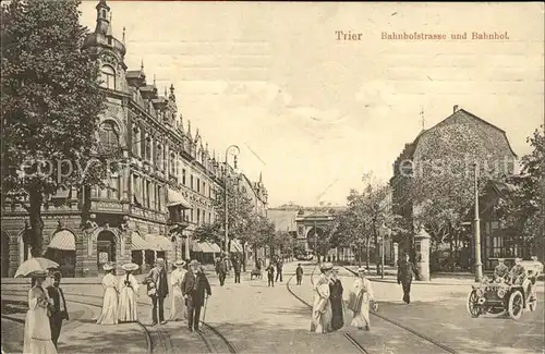 Trier Bahnhofstrasse und Bahnhof Kat. Trier
