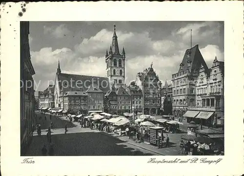 Trier Hauptmarkt mit St Gangolf Kat. Trier