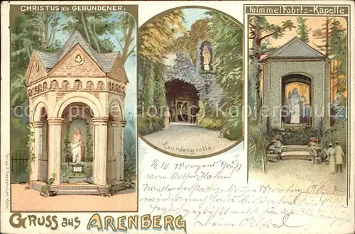 Arenberg Koblenz Christus als Gebundener Lourdesgrotte Himmelfahrts Kapelle Kat. Koblenz