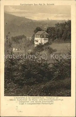 Lindenfels Odenwald Familienheim SanRat Dr Schmitt Kat. Lindenfels