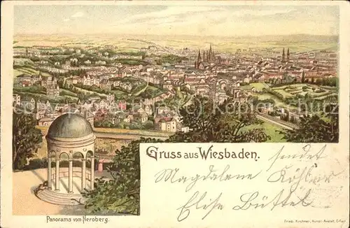 Wiesbaden Totalansicht Kat. Wiesbaden