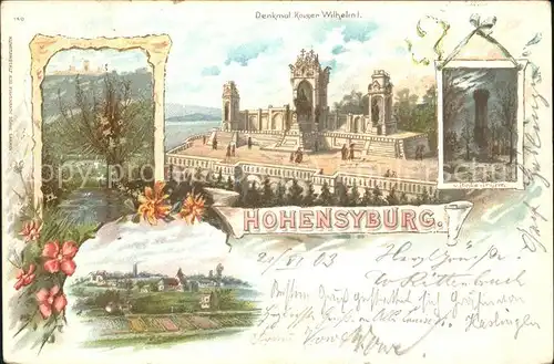 Hohensyburg Kaiser Wilhelm Denkmal Binketurm Kat. Dortmund