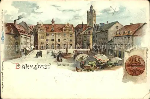Darmstadt Der Markt Kat. Darmstadt