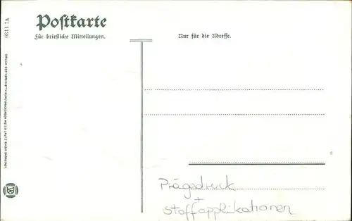 Spinnen Epinnrad Tracht Elsaesserin Praegedruck Stoffapplikation Kat. Handwerk