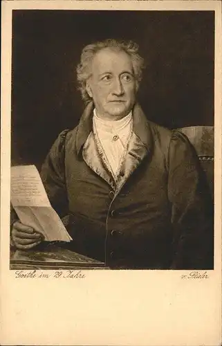 Goethe Johann Wolfgang von Kuenstler Stieler / Dichter /