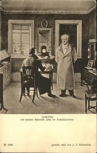 Goethe Johann Wolfgang von Sekretaer John Arbeitszimmer Kuenstler J. Schmeller / Dichter /