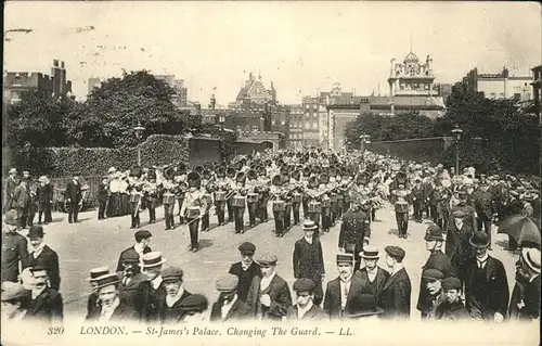 Leibgarde Wache Changing Guard St.-James's Palace London / Polizei /