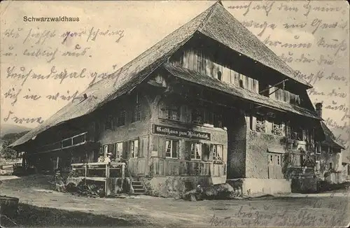 Schwarzwaldhaeuser Gasthaus zum Himmelreich  Kat. Gebaeude und Architektur